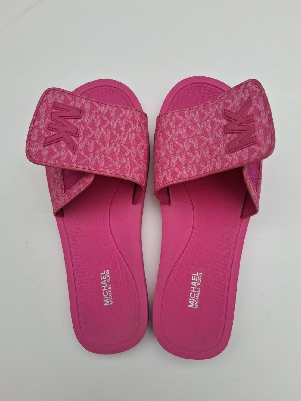 Michael Kors MK Slide women's sandals, cerise/hot pink (size 10M)